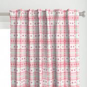 #SAGE Christmas Red Snowflake Plaid ++