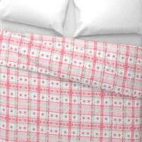 #SAGE Christmas Red Snowflake Plaid ++