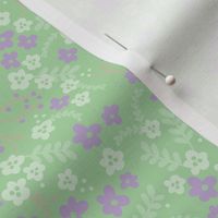 Ava Floral - mint and purple