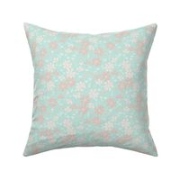 Francesca Floral - mint and pink