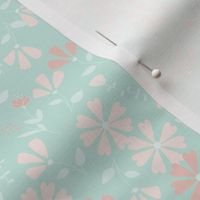 Francesca Floral - mint and pink