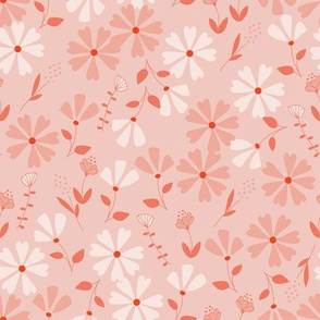Francesca Floral - pink and red