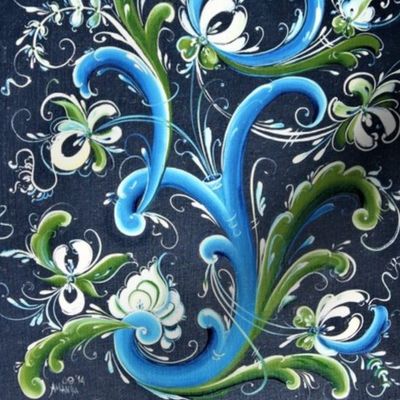 Modern Telemark Norwegian Rosemaling