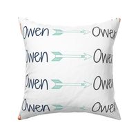 Custom Name Fabric "Owen" with deer and arrows