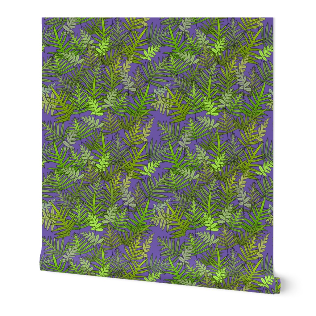 Laua'e Ferns on Purple 150