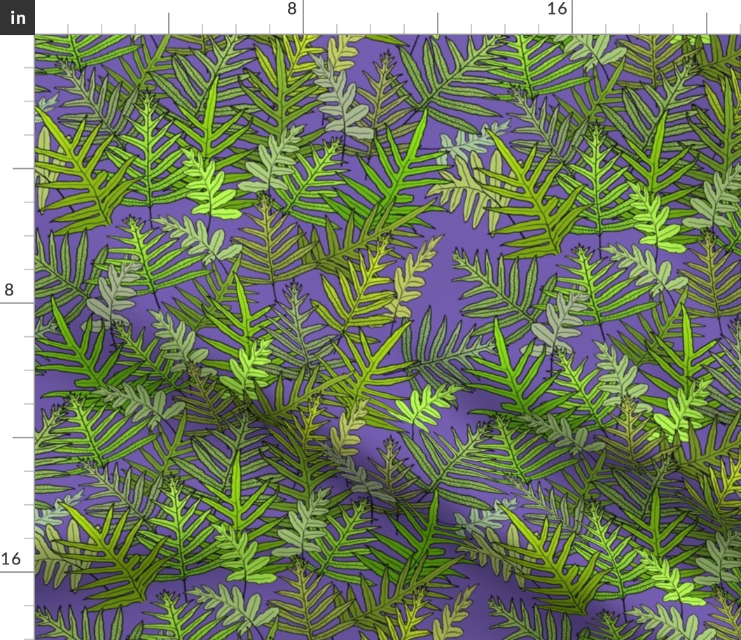 Laua'e Ferns on Purple 150