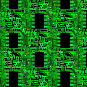 Computer circuits green and black-ed