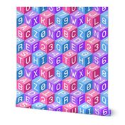 00516129 : alphanumeric cubes : girl
