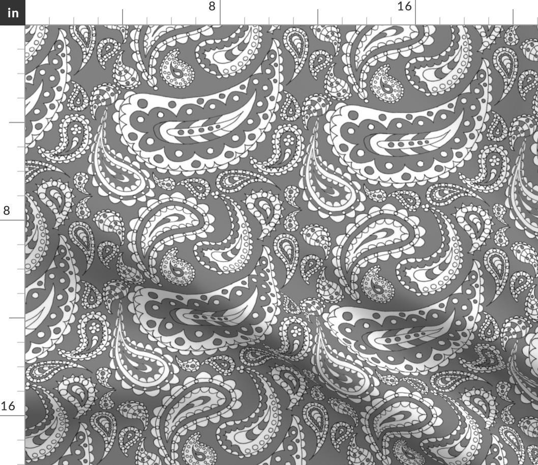 Paisley Doodle (Grey)