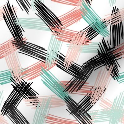 scandinavian trendy hipster kids nursery baby design, strips brush strokes, abstract pattern 