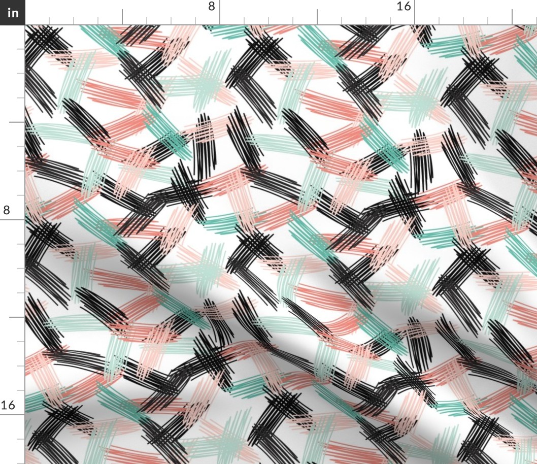 scandinavian trendy hipster kids nursery baby design, strips brush strokes, abstract pattern 