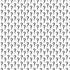 Question Mark Pattern Black On White
