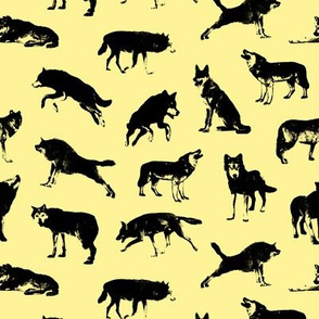 Wolves on Canary Yellow // Small-size