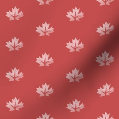 Maple Leaf on Red