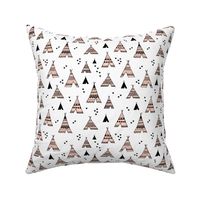 Cool scandinavian camping teepee love soft pastel geometric tent aztec indian summer coral peach