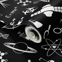 Science Symbols on Black // Small