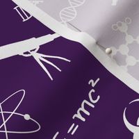 Science Symbols on Dark Purple // Large