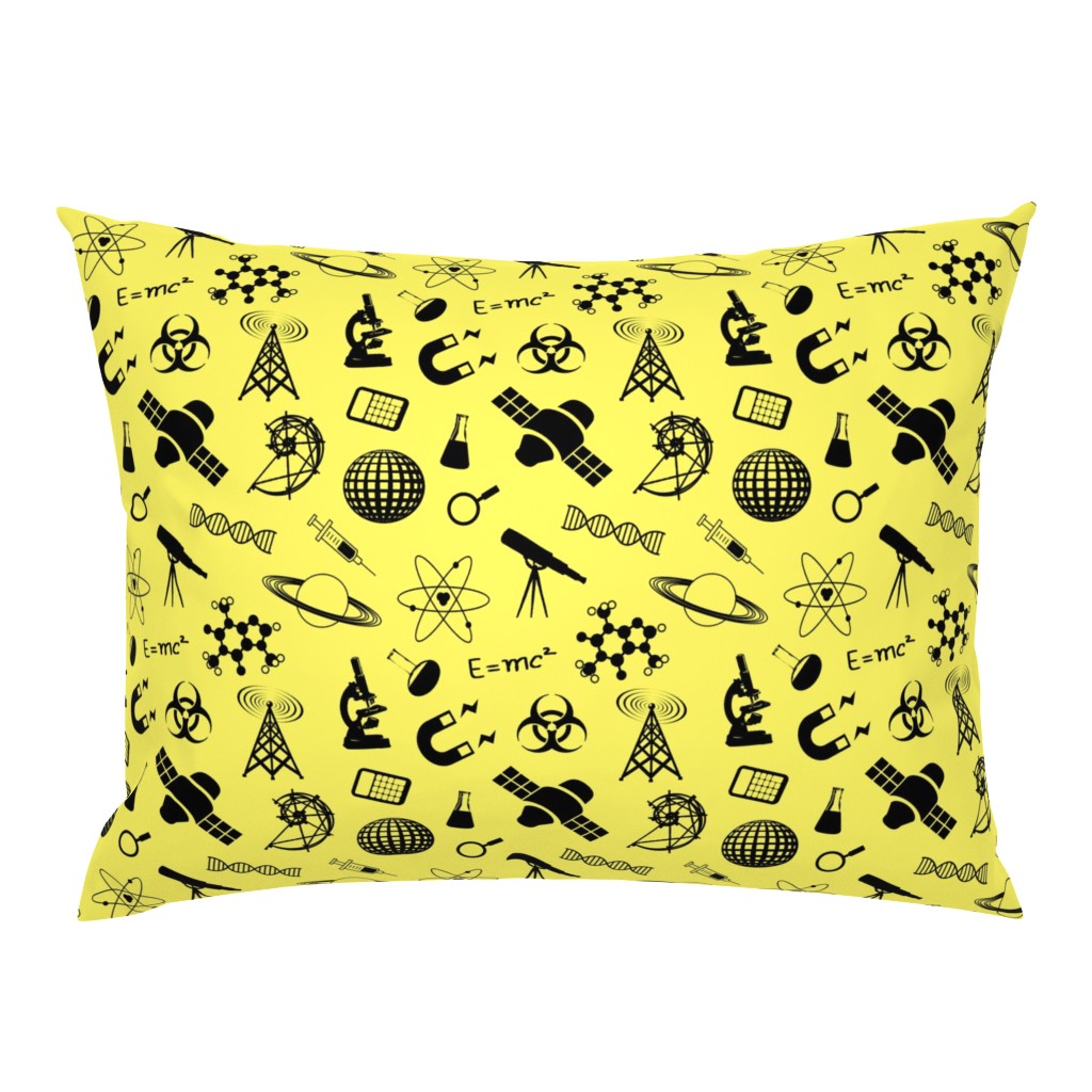 Science Symbols on Yellow // Large