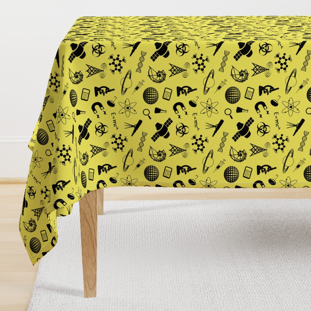 Science Symbols on Yellow // Large