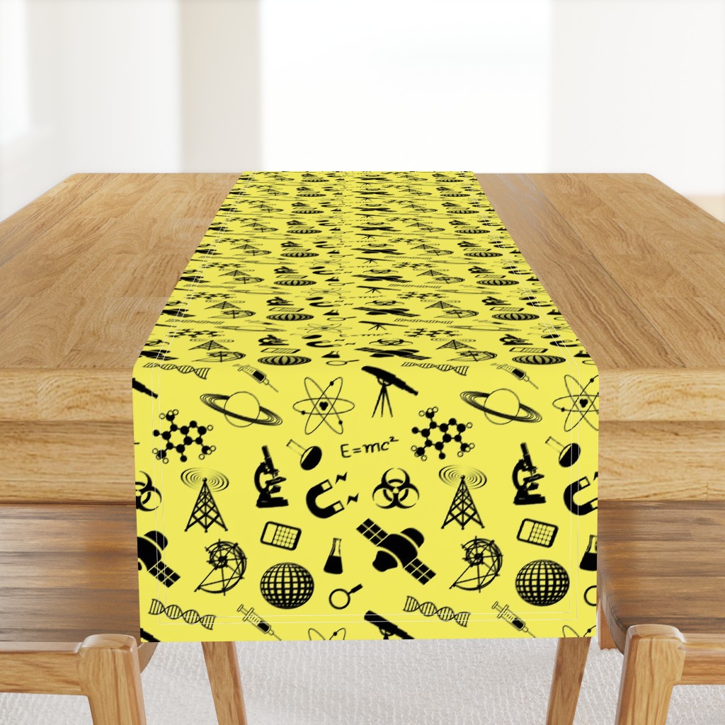 Science Symbols on Yellow // Large