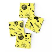 Science Symbols on Yellow // Large