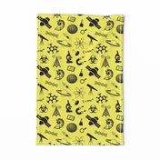 Science Symbols on Yellow // Large