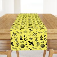 Science Symbols on Yellow // Large