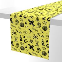 Science Symbols on Yellow // Large