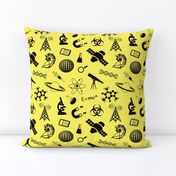 Science Symbols on Yellow // Large