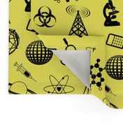 Science Symbols on Yellow // Large