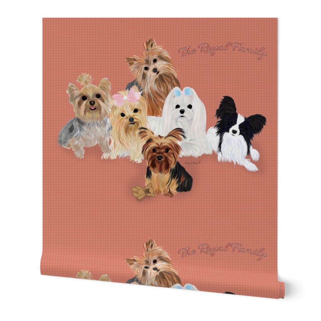 Yorkie Royal Family & Friends Quilt Panel