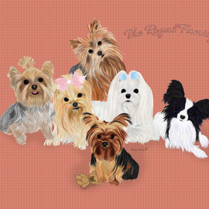 Yorkie Royal Family & Friends Quilt Panel