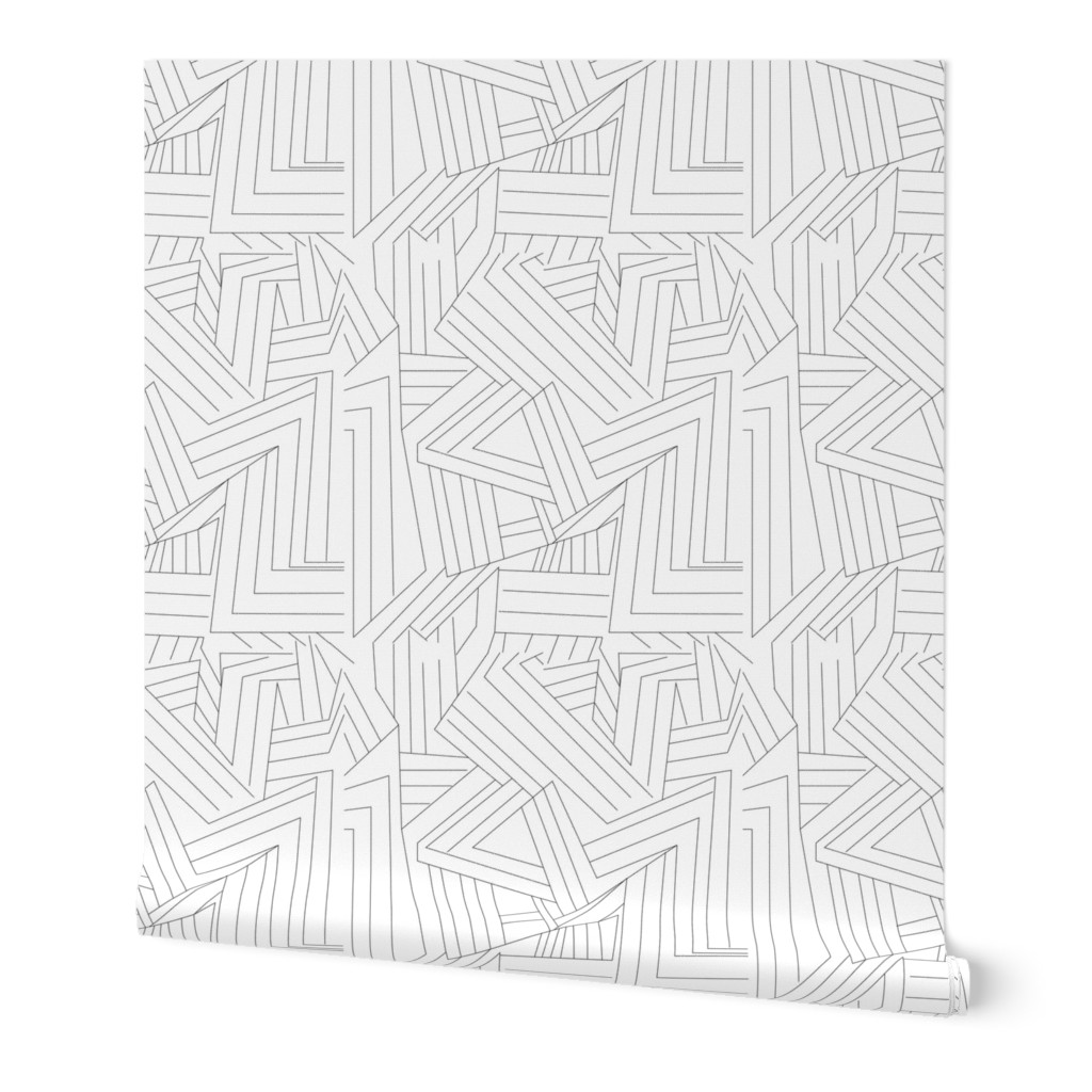 Black lines on white geometric angles