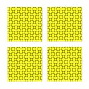 Black Overlapping Squares on Yellow