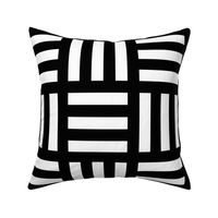 Large White Alternating Stripe on Black