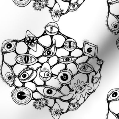 #SFDesignADay Abstract The Eyes have it, large scale, black and white