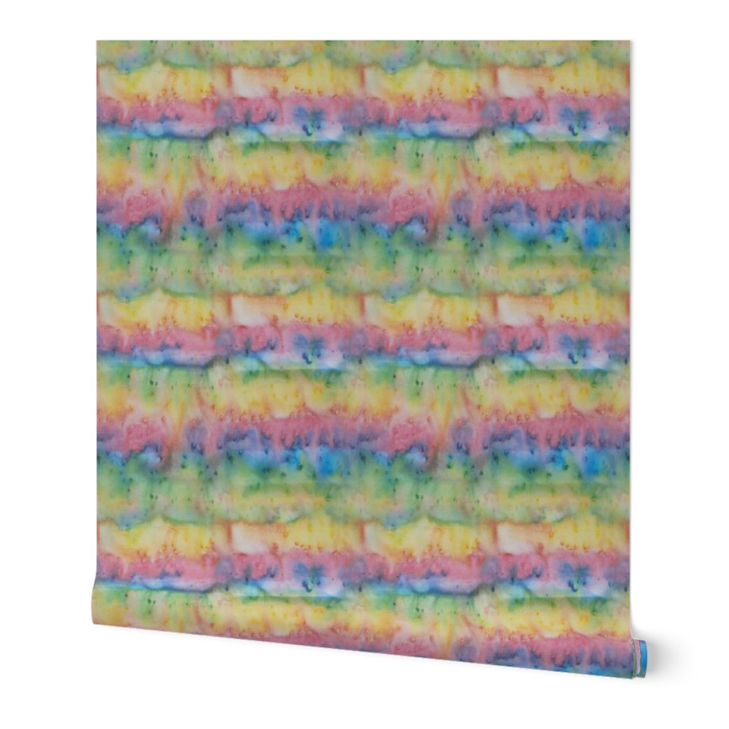 FQ Rainbow Stripes Hand Painted Tie Dye