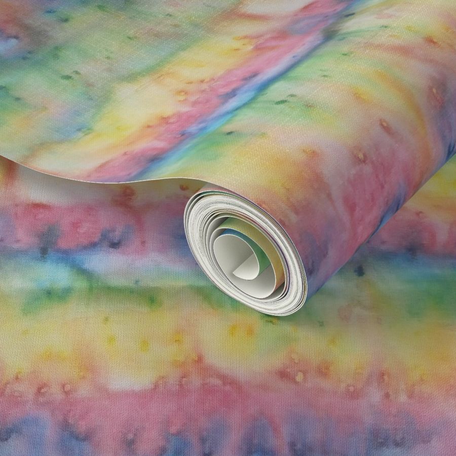 FQ Rainbow Stripes Hand Painted Tie Dye