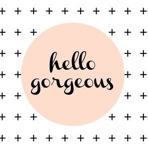 Pillow Cover - Cut & Sew Hello Gorgeous Coral 