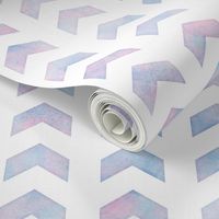 Split Arrow Chevron Pattern in Cotton Candy Watercolor