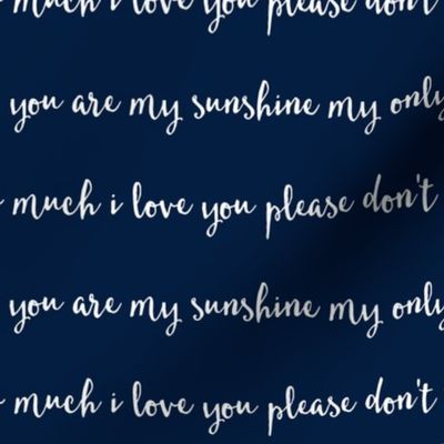 You are my sunshine // navy