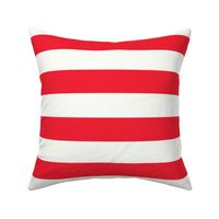 Horizontal Stripes Circus Stripes Red : 2 inch wide