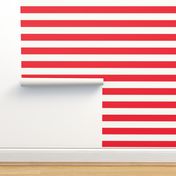 Horizontal Stripes Circus Stripes Red : 2 inch wide