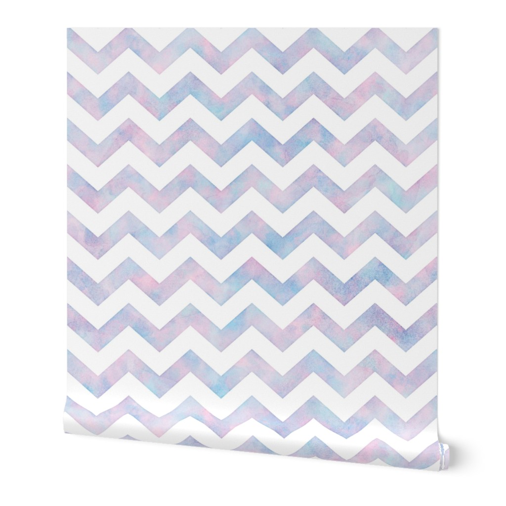 Chevron Pattern in Cotton Candy Watercolor