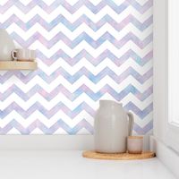 Chevron Pattern in Cotton Candy Watercolor