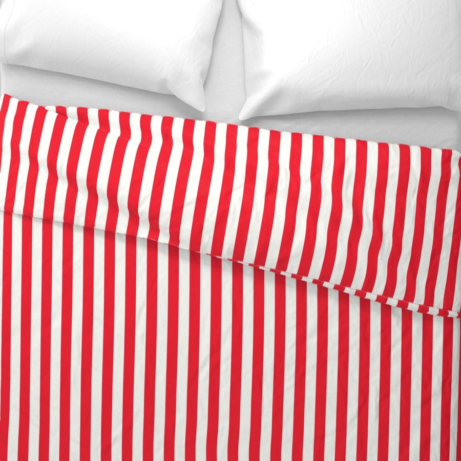 Vertical Stripes Red Circus Stripes : 1 inch wide