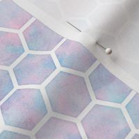 Honey Comb Pattern in Cotton Candy Watercolor