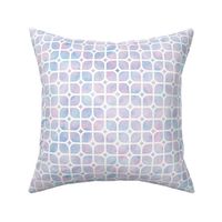 Lattice Squares Pattern in Cotton Candy Watercolor