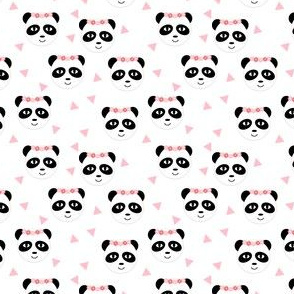 panda flower crown pink girly cute tri triangle pastel black and white minimal girls trendy hipster leggings baby nursery design 