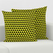 One Inch Black and Yellow Triangles